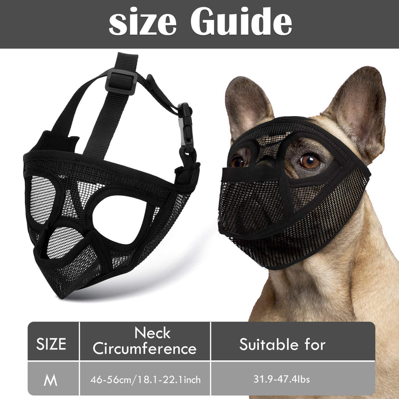 Weewooday 2 Pieces Short Snout Dog Muzzle Mesh Mask Bulldog Muzzle with Tongue Out Design Adjustable Breathable Mesh Bulldog Muzzle Barking Biting Chewing Training for Small Dog - PawsPlanet Australia