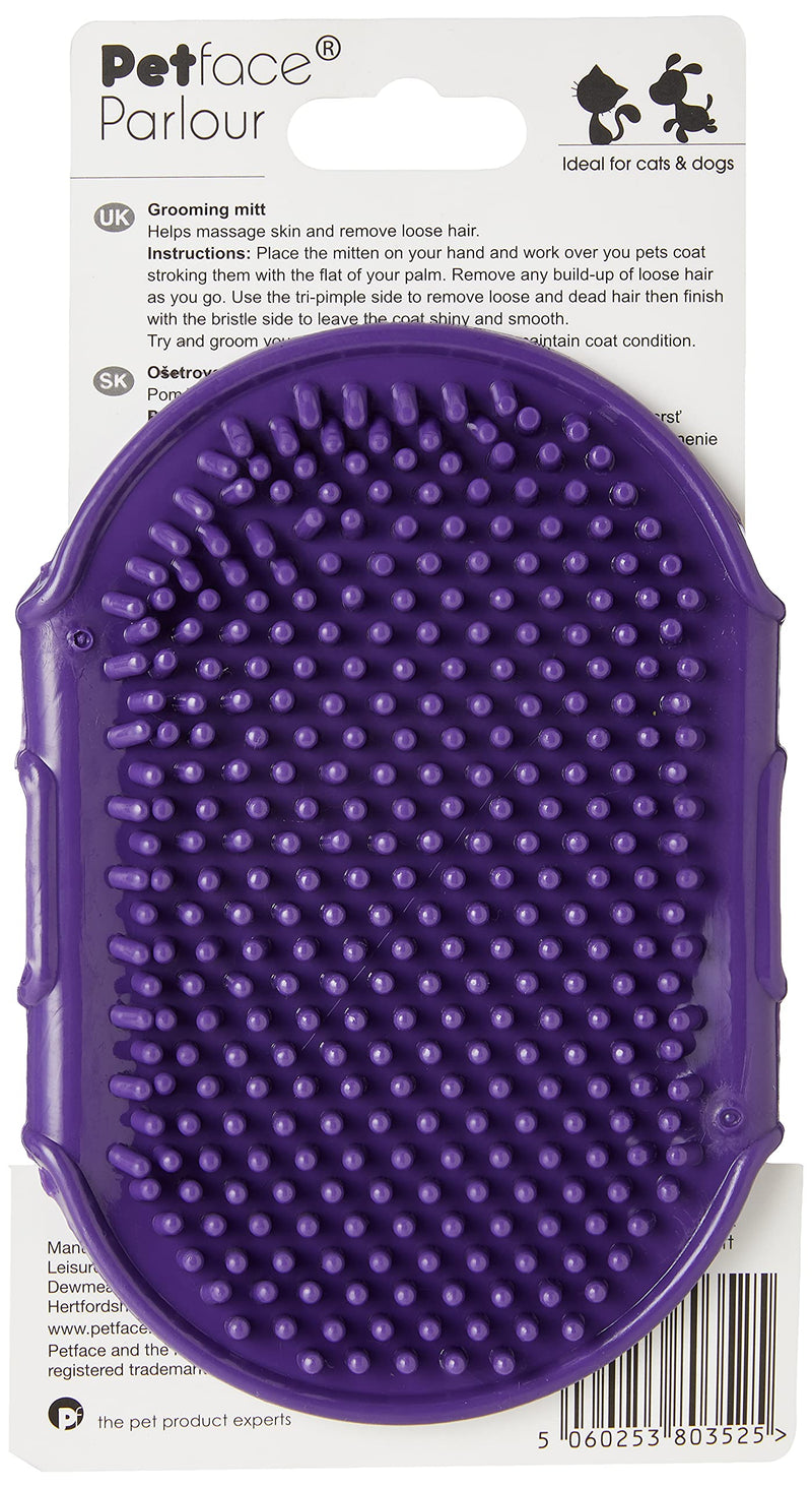 Petface Grooming Mitt, Purple - PawsPlanet Australia