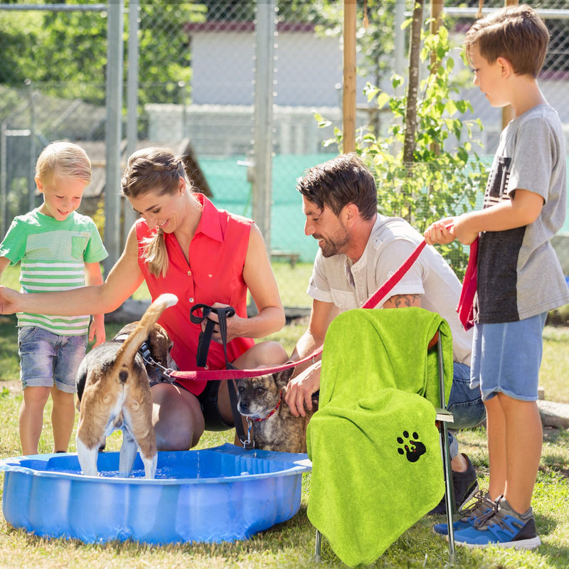 Dogvingpk Dog Towel Super Absorbent Extra Large Soft Microfiber Luxury Dog Towels for Drying Dogs Pet Bath Swimming Grooming Green - PawsPlanet Australia