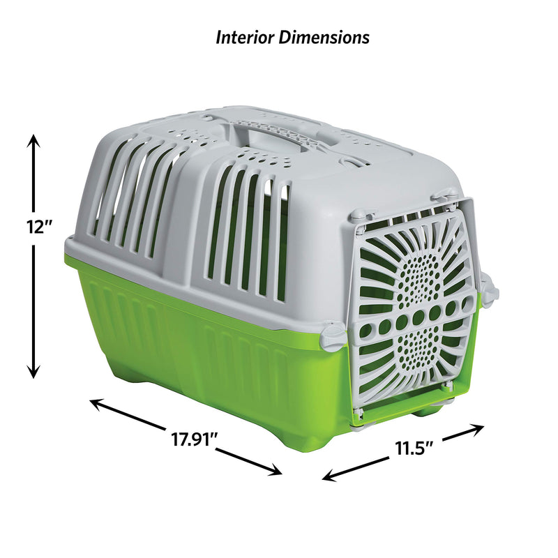 [Australia] - Midwest Spree Travel Carrier | Hard-Sided Pet Carriers Ideal for Extra-Small Dogs, Cats & Other Small Animals 19-Inch "Toy" Dog Breeds Green 