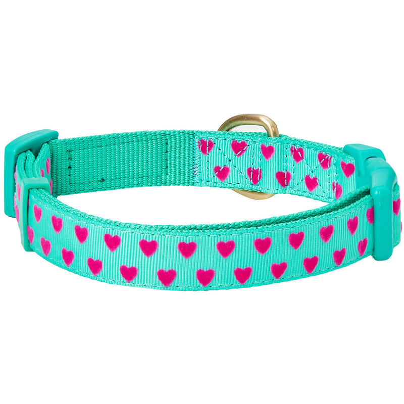 [Australia] - Blueberry Pet 20+ Patterns The Most Coveted Designer Dog Collars, Matching Leash or Harness Collar - (12"-16") Neck * 5/8" Wide Minty Green 