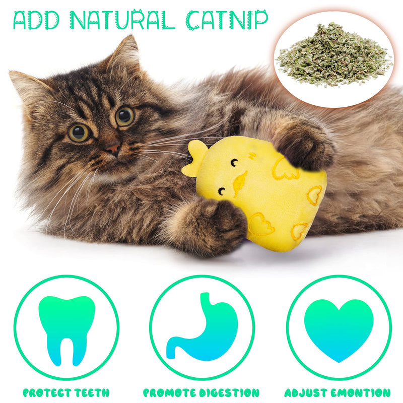 JXFUKAL 6Pcs Catnip Toys, Kitten Toys for Indoor Cats with Rattle Sound, Cat Plush Pillow Toy for Kitty Teething Chew Kick Gift - PawsPlanet Australia