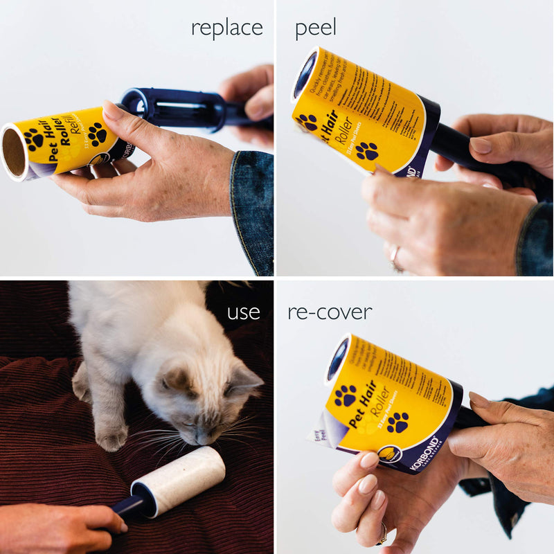 Korbond 12 Pack of 9.8m PET SAFE Lint Roller REFILLS– 396 Sticky Pre-Cut CITRUS SCENTED Sheets- Suitable for ALL FABRIC TYPES - Removes Pet Hair from Furniture and Clothes - Leaves NO RESIDUE x 6 Twin Packs Refill Single - PawsPlanet Australia