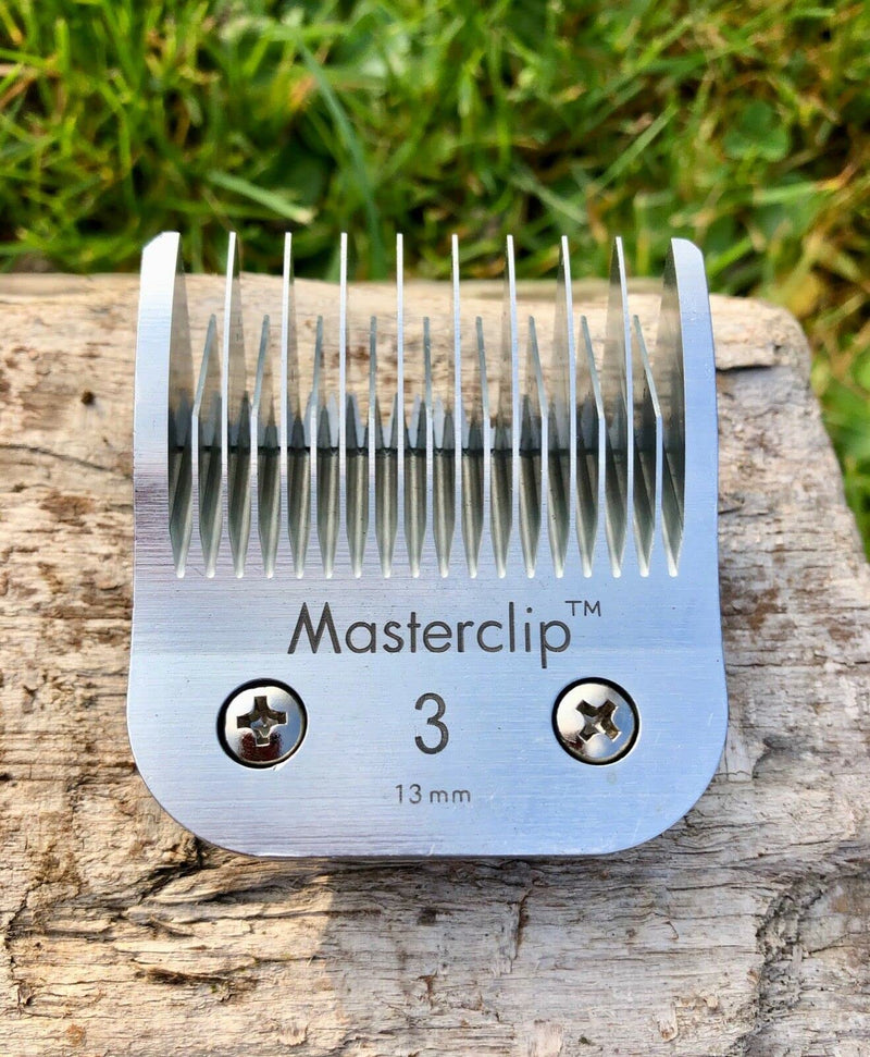 Masterclip Dog Clipping Blade A5 Clipper Blades 50F 40F 30F 15F 10F 9F 7F 7 5F 5# 4F 4# 3F 3# 2F 2# 5/8N toe blade compatible, Oster and Andis (3#) - PawsPlanet Australia