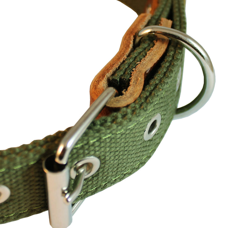 [Australia] - Cotton Web Dog Collar 1" Wide. Fits 15"-19" Neck. Boxer, Retriever 