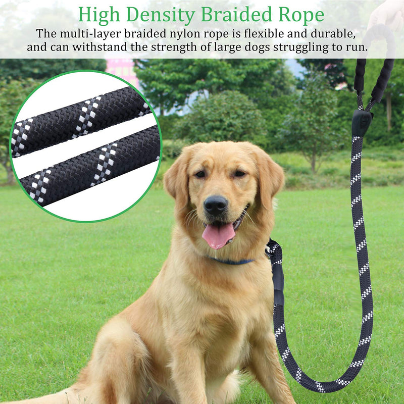 Rope Dog Lead, Befekt Gears 5FT Durable Rope Twist Lead with Soft Padded Handle and High Reflective Threads for Small, Medium and Large Dogs - PawsPlanet Australia