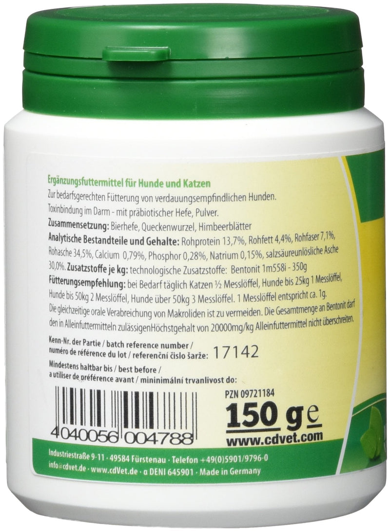 cdVet Natural Products ToxiVet sorb 150 g - dog, cat - supplementary food - diarrhea - support of organ function + digestive organs + immune system - essential amino acid - vitamins -, 478 - PawsPlanet Australia