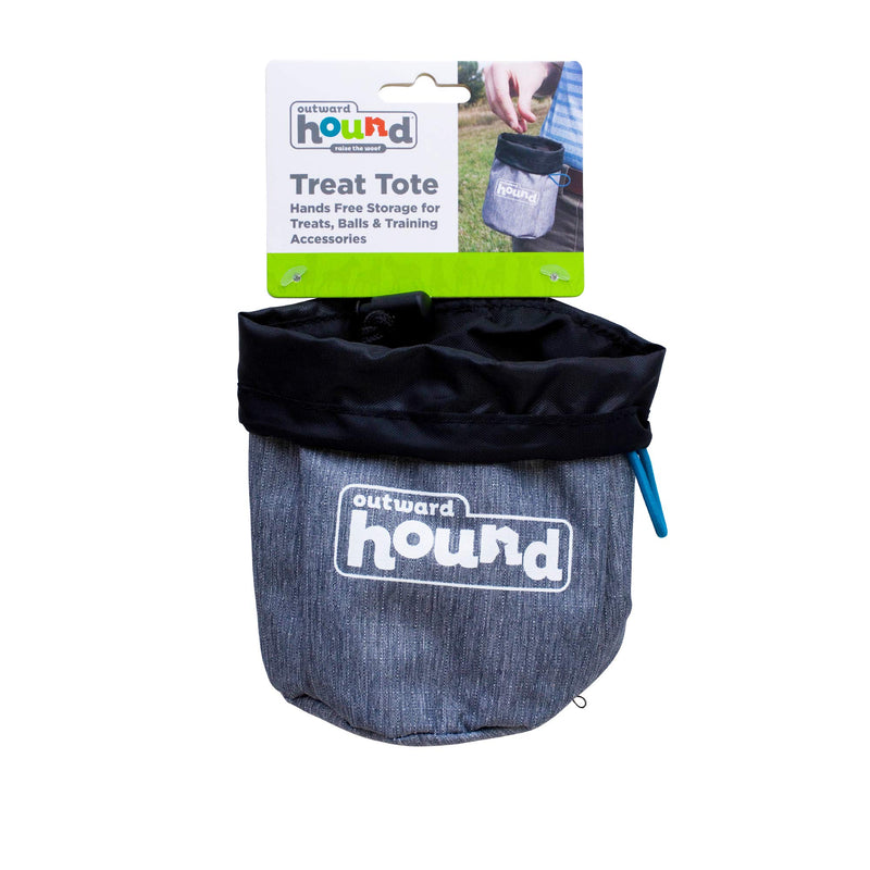 [Australia] - Outward Hound Hands-Free Treat Tote Treat Bag For Dog Treats & Toys Assoreted- Blue/Black 