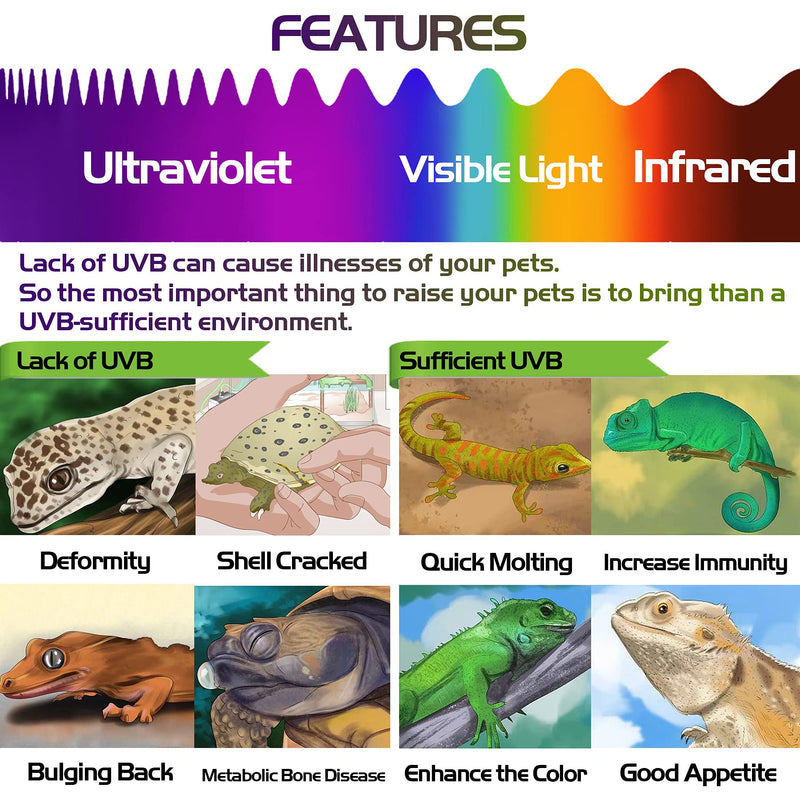 Fischuel Quick Test UVB Sensor, Reptile UV Tester Heating Lamp Photochromic UVB Card Indicator，Available with UVB/C, Compatible with Sunglass Test & Sterilizing, Over 500 Times Reusable (2 Packs) - PawsPlanet Australia