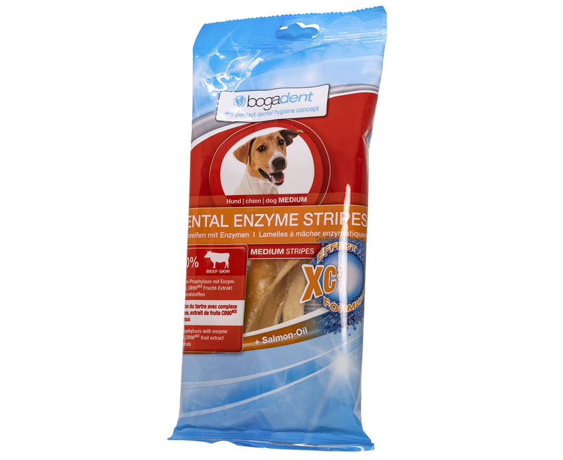 Bogadent Dental Enzyme Stripes Medium Dog 100 g 100 g (pack of 1) - PawsPlanet Australia