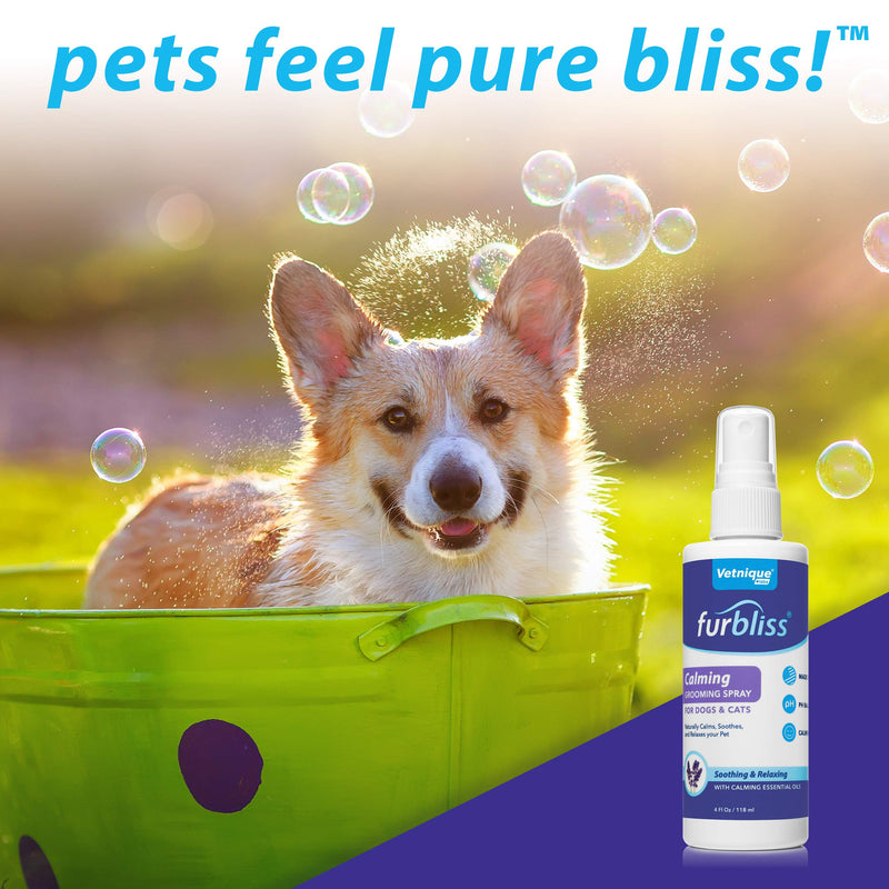 Furbliss Calming Dog Cologne and Cat Perfume Spray, with Calming Essential Oils for Dogs and Cats, Create an Anxiety Free Experience for Your Pet - by Vetnique Labs - PawsPlanet Australia