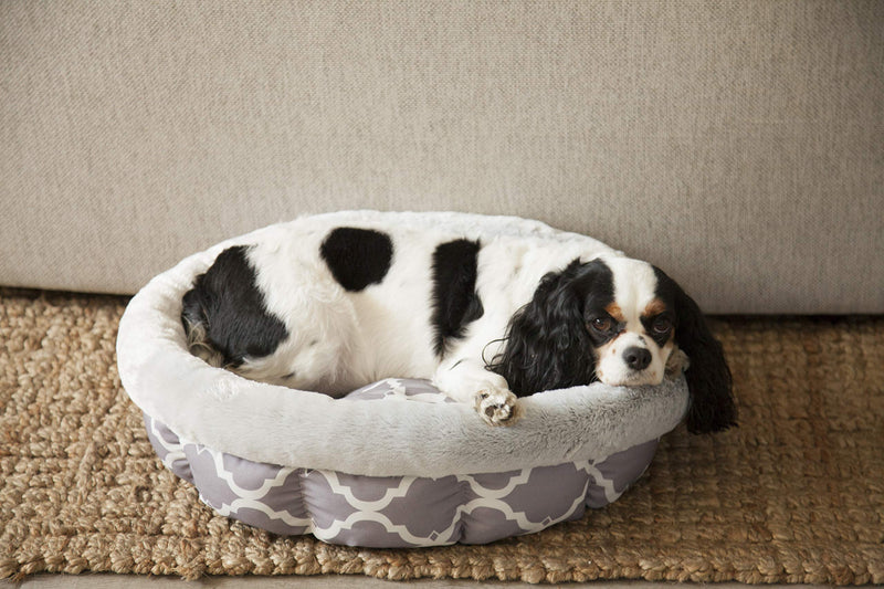 [Australia] - PoundWishes Cozy Dog Bed Gray Round Bed 