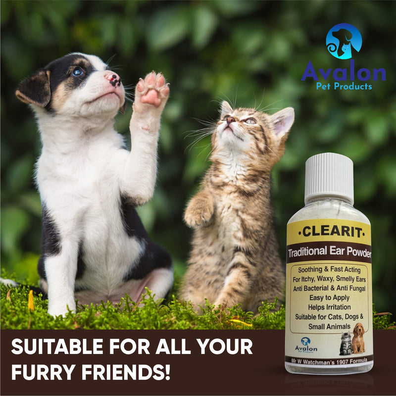 Clearit Traditional Ear Powder Fast Acting Super Effective 20g Same Day Dispatch For Itchy Waxy Smelly Ears 2 X 20G - PawsPlanet Australia