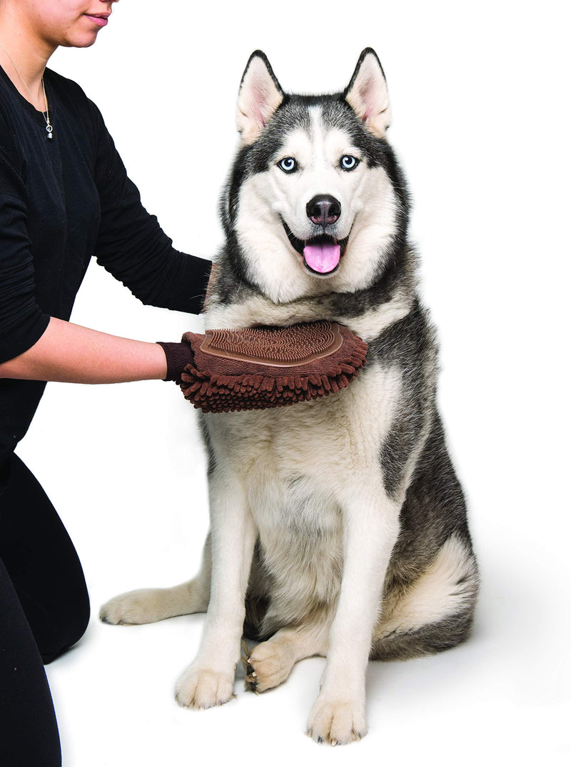 DGS0A Dog Gone Smart Fur Grooming Glove, grey - PawsPlanet Australia