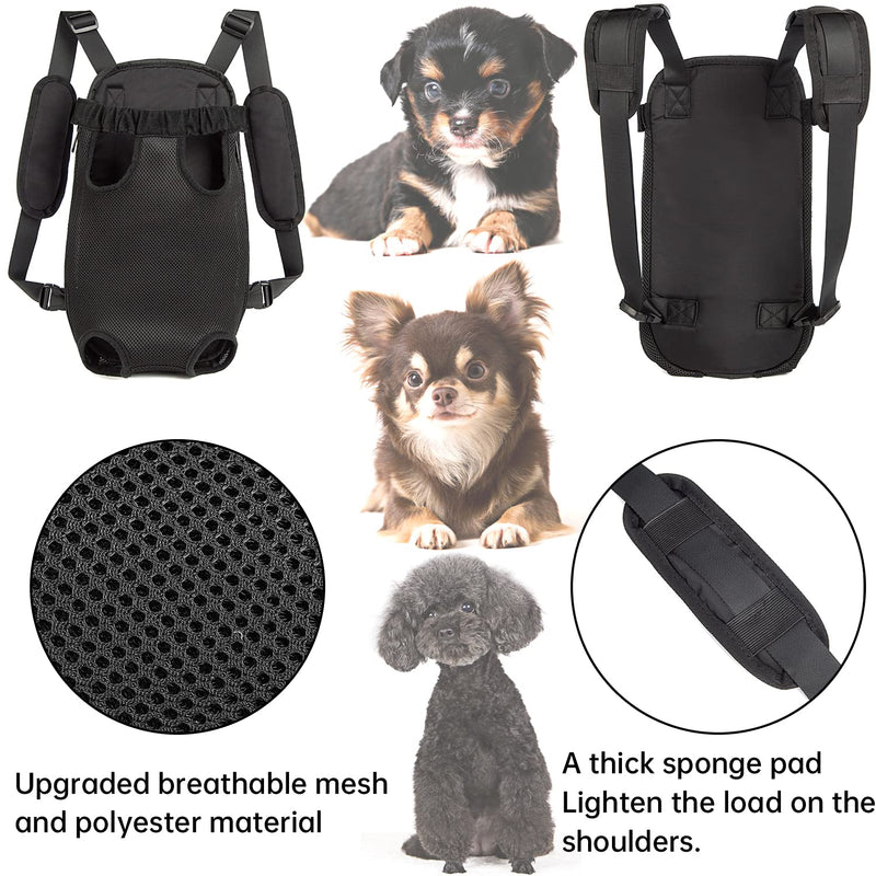 Fanfaree Adjustable Pet Carrier Backpack Legs Out Front Cat Dog Backpack Carrier Travel Bag for Traveling Hiking Camping for Small Medium Dogs Cats Puppies Black - PawsPlanet Australia