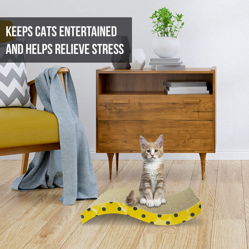 [Australia] - OurPets The Wave Cat Scratcher Cat Toys (Cat Toys for Indoor Cats, Catnip Toys, Cat Gifts & Cat Toys Interactive) Includes Cosmic Catnip-100% Premium North-American Grown 