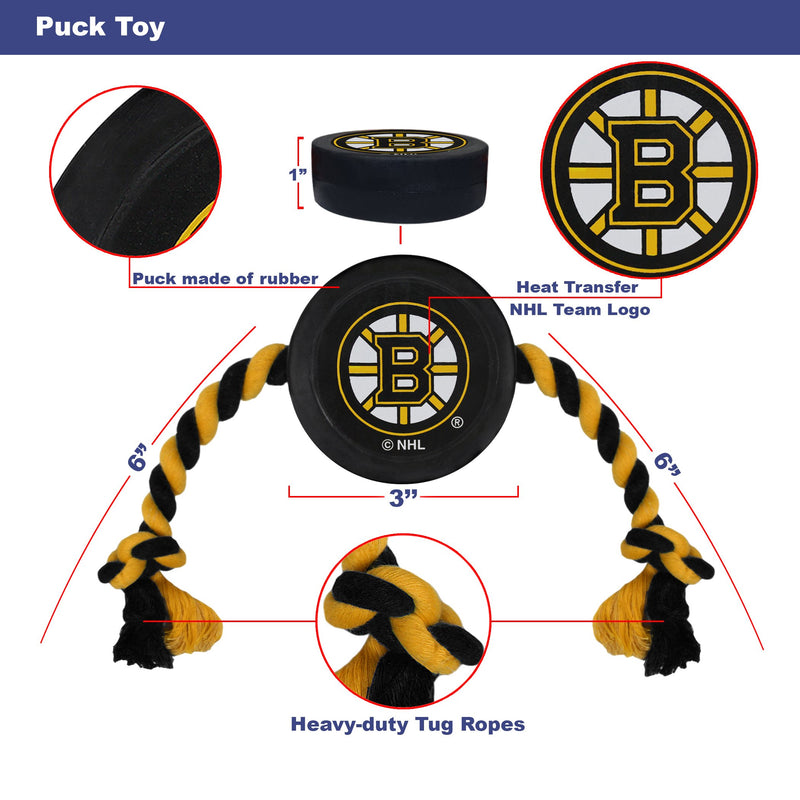 [Australia] - BEST DOG PET TOY & SUPER REWARD for the FURRY FOUR-LEGGED NHL HOCKEY FAN! Select from A NHL Hockey Stick Pet TOY, NHL Rubber Puck Toy Hockey Puck Toy Boston Bruins 