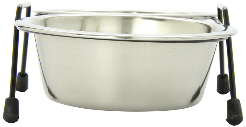 Dogit Stainless Steel Raised Dog Bowls with Plastic Cover for Both Dogs and Cats Small Wire Frame - PawsPlanet Australia