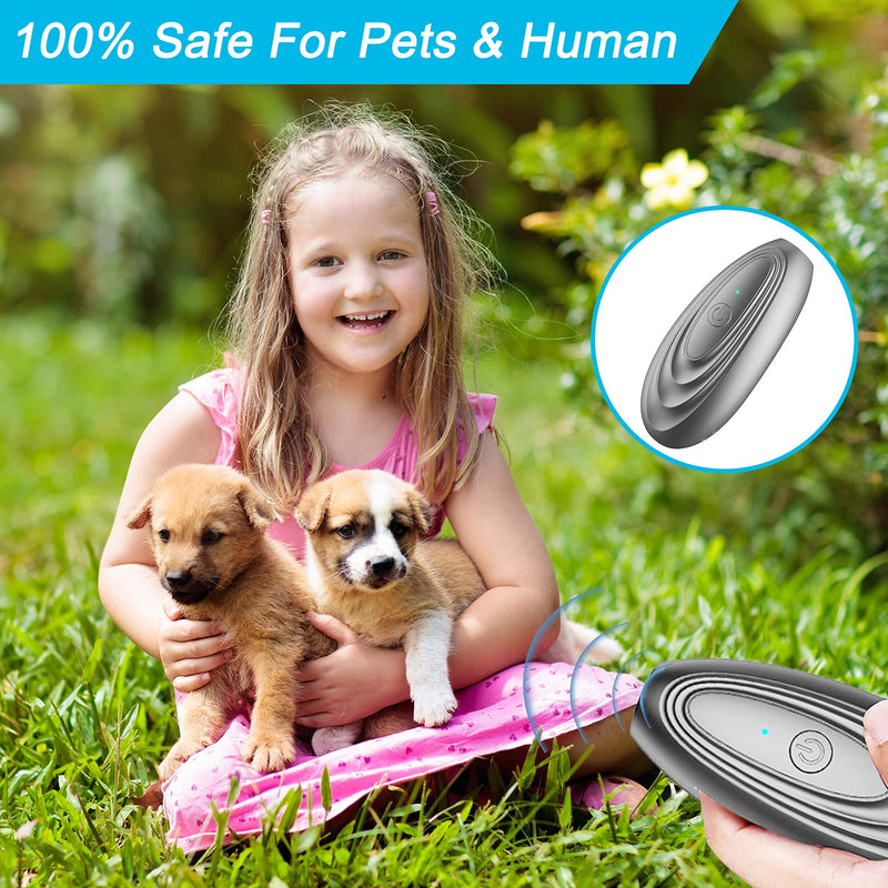 Bestdoggo Portable Ultrasonic Barking Control Device, Anti Barking Dog Barking Deterrent Indoor&Outdoor, Stop Barking Device, Barking Deterrent, Dog Bark Trainer. Grey - PawsPlanet Australia