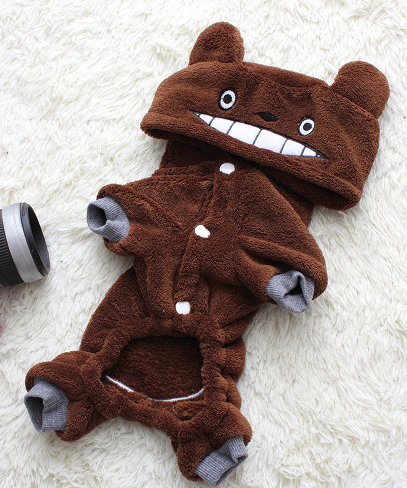 [Australia] - Xiaoyu Puppy Dog Pet Clothes Hoodie Warm Sweater Shirt Puppy Autumn Winter Coat Doggy Fashion Jumpsuit Apparel X-Small Brown 