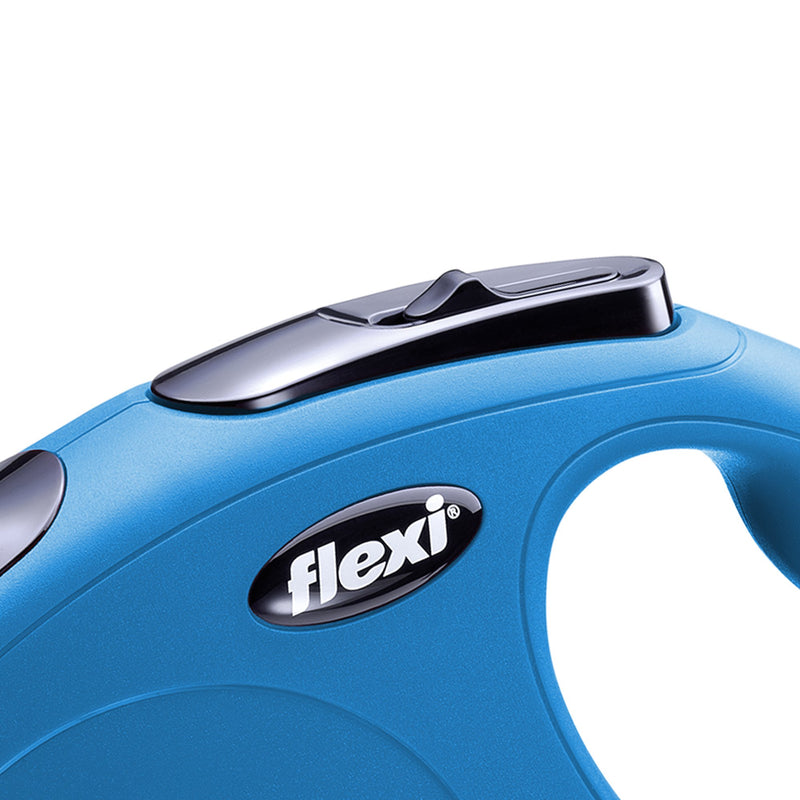 [Australia] - FLEXI New Classic Retractable Dog Leash (Cord), 16 ft, Medium, Blue 