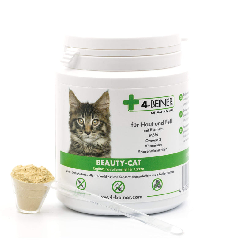 4-legged BEAUTY-CAT - Multi-vitamins for cats with Omega 3, MSM, vitamin B complex, vitamin C, biotin, milk thistle, brewer's yeast, zinc, iodine, selenium - PawsPlanet Australia