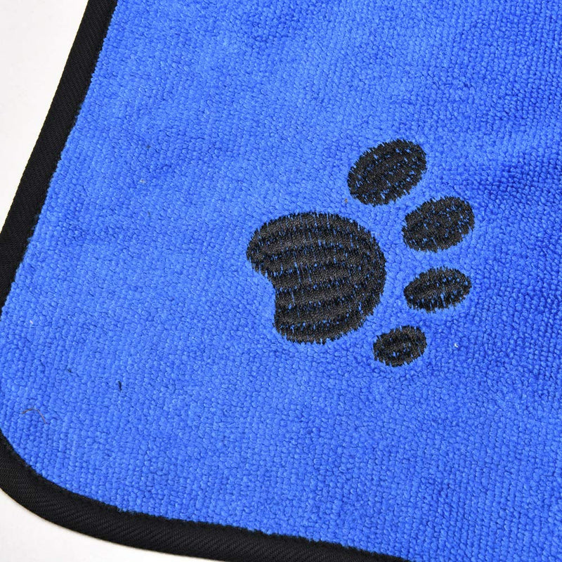 SUNTRADE Dog Bathrobe Towel with Adjustable Strap,Microfibre Fast Drying Super Absorbent Dog Drying Coat (M) M - PawsPlanet Australia