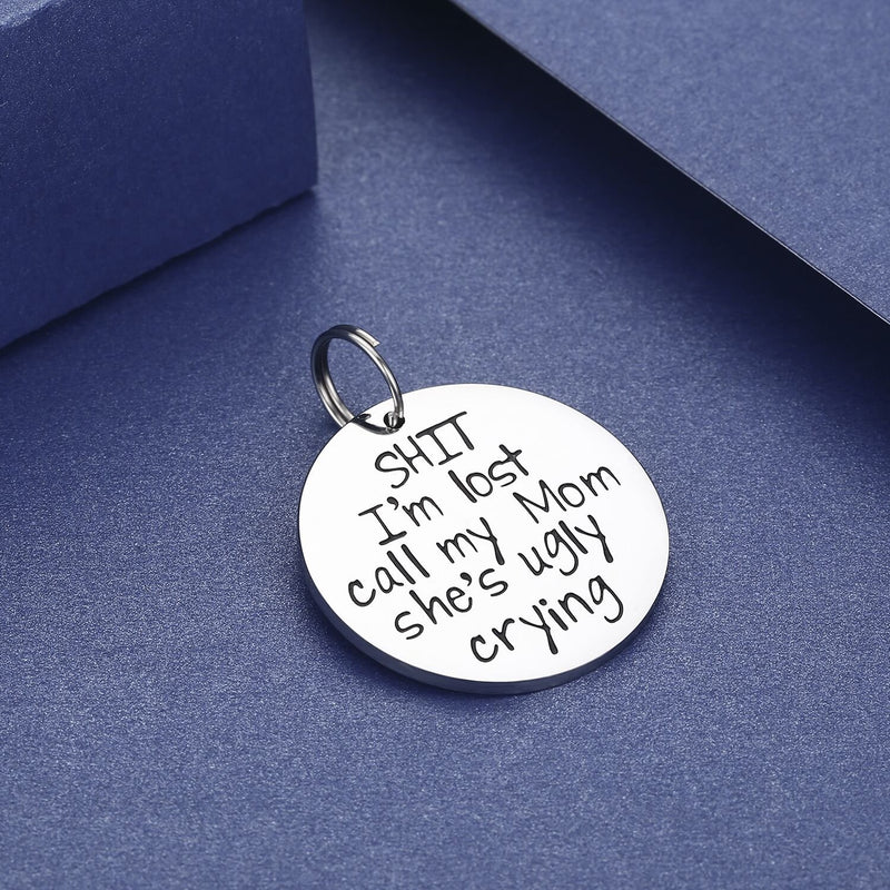 CJ&M Funny Pet Tag, Funny Dog Tag, Stainless Steel Pet Tags, Dog Collar Tag, Pet Tags, Dog Collar Tag, Sh*t I'm Lost My Mom Is Ugly Crying Dog Tag - PawsPlanet Australia