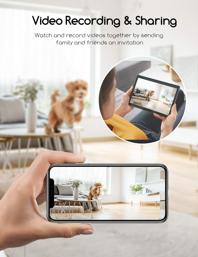 Faroro Dog Camera Treat Dispenser 1080P FHD Night Vision 2.4G WiFi Pet Tossing Camera with 2-Way Audio for Monitoring and Talking with Your Pet Remotely - PawsPlanet Australia