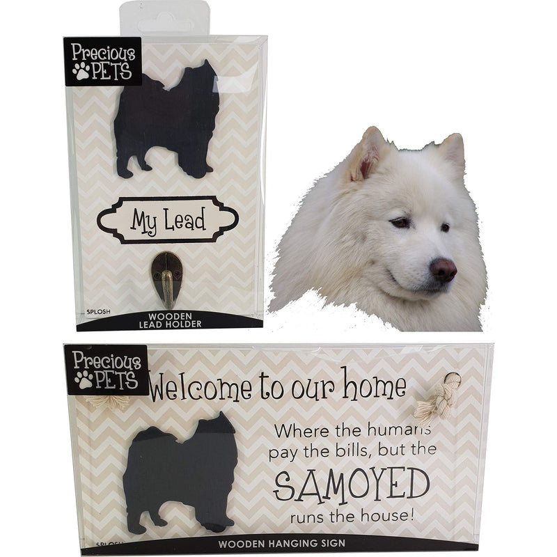 PRECIOUS PETS DOG PLAQUE AND DOG LEAD HOOK PACK, SAMOYED, FUNNY SIGNS, DOG MUM GIFTS, DOG ACCESSORIES, HOUSE STUFF - PawsPlanet Australia