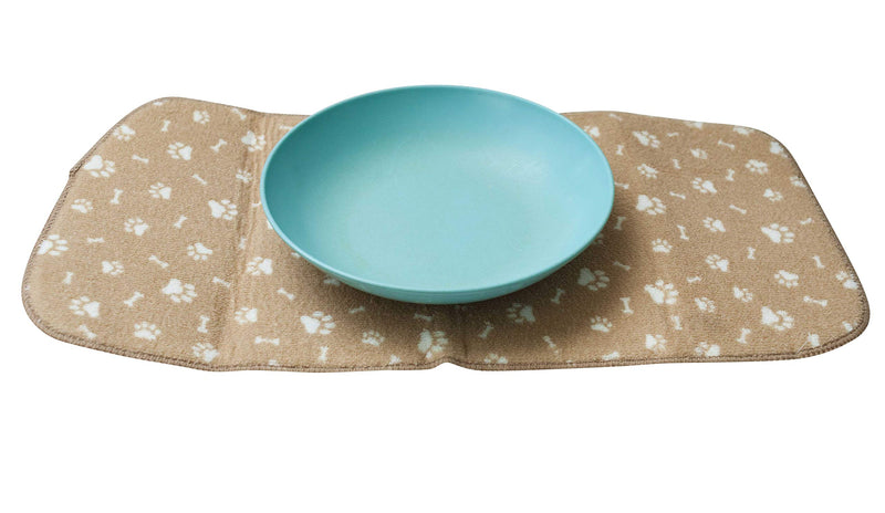 [Australia] - Jacent Microfiber Non-Slip Pet Bowl Mat, 20 x 10 Inches 1-Pack 