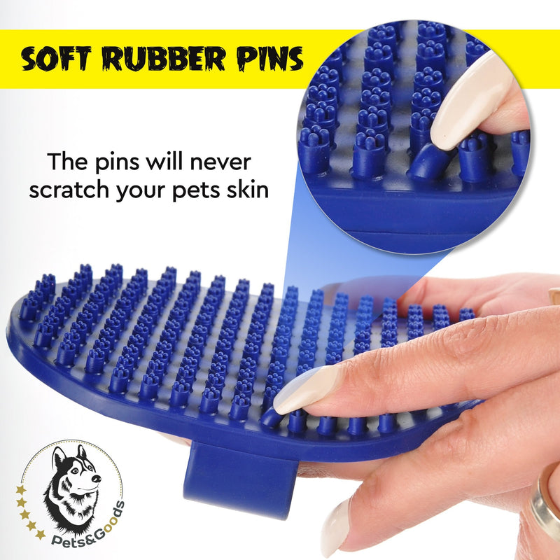 Dog Grooming Brush - Dog Bath Brush - Cat Grooming Brush - Dog Washing Brush - Rubber Dog Brush - Dog Hair Brush - Dog Shedding Brush - Pet Shampoo Brush for Dogs and Cats with Short or Long Hair Basic - PawsPlanet Australia