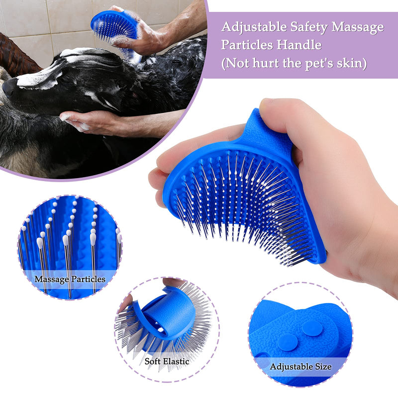 10 Pieces Rabbit Grooming Kit Rabbit Grooming Brush Scrub Brush Pet Hair Removal Pet Nail Clipper Pet Combs Pet Shampoo Bath Brushes with Adjustable Ring Handle for Rabbit Hamster Bunny Supplies - PawsPlanet Australia