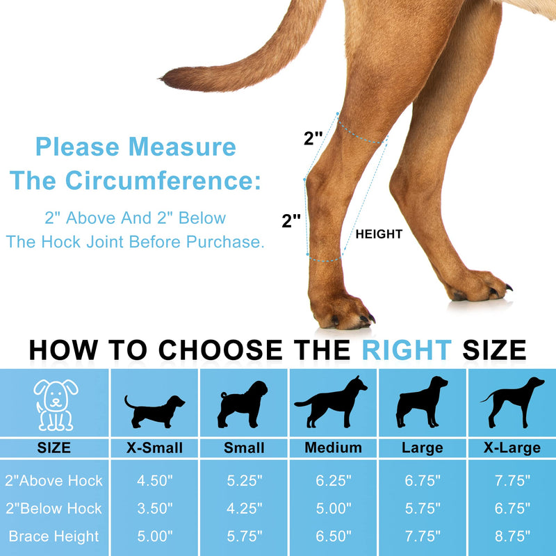 OPSELU Dog Leg Brace for Back Leg, Canine Hock Brace for Rear Legs with Dual Metal Strips, Joint Warps Strong Support Help for Hind Leg Injuries Sprains Arthritis Torn ACL (Large) Large(1 Pair) - PawsPlanet Australia