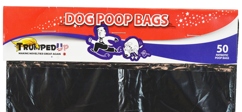 [Australia] - Donald Trump Dog Poop Pet Waste Bags Novelty Gag White Elephant Gift - Qty 50 