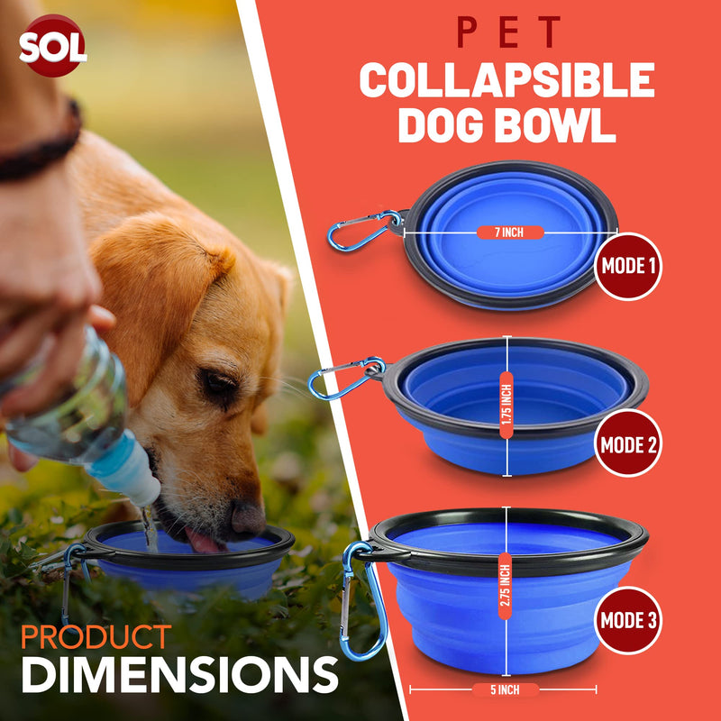 2pk Collapsible Dog Bowl | Portable Dog Water Bowl | Travel Dog Bowl | Portable Dog Bowl | Collapsible Bowl | Dog Travel Bowl | Collapsable Dogs Drinking Bowl | Foldable Dog Bowl | Pop Up Dog Bowls - PawsPlanet Australia