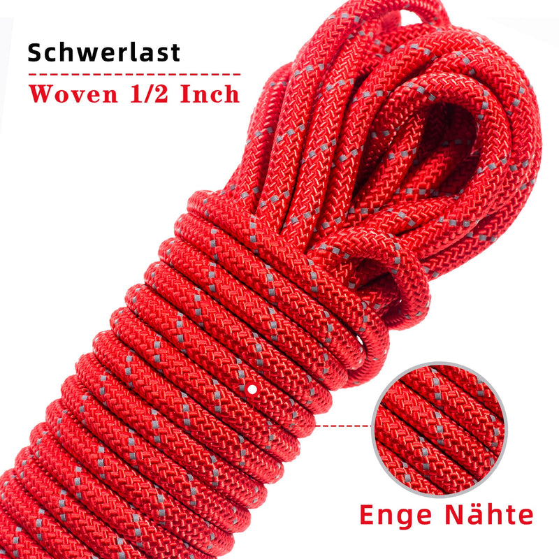 Tow leash training leash for dogs, 3/6/9/12/15M dog training leash, training leash for dog, reflective tow leash with padded handle. 6m red - PawsPlanet Australia