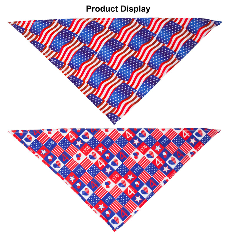 4 Pack American Flag Dog Bandana Triangle Dog Scarf 4th of July Bandana for Small Medium Dogs Pets - PawsPlanet Australia