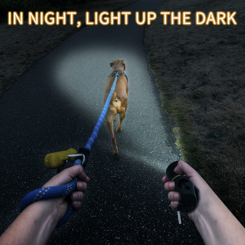 Nobleza Dog Poop Bag Dispenser with LED Flashlight and Carabiner Hook, Dog Poop Bag Dispenser for Leash with 3 Rolls Biodegradable Dog Poop Bags (1 Piece, Black) - PawsPlanet Australia