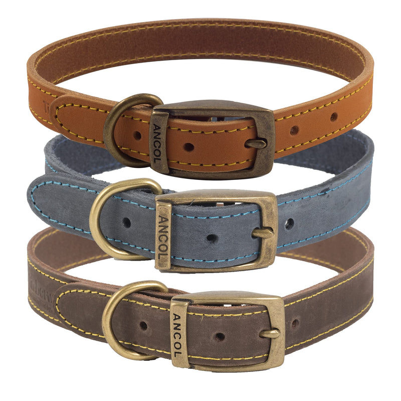 Timberwolf Leather Collar Sable Size 5, To Fit Neck 39-48 cm, Collar Width 2.2 cm - PawsPlanet Australia