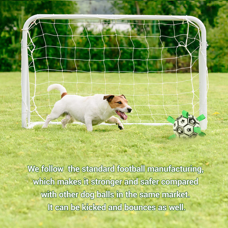 Fam Mitglie Dog Toys Soccer Ball with Grab Tabs, Interactive Dog Soccer Ball for Small Medium Dogs Outdoor Pack Dog Training , Fun Water Pet Dog Toys - PawsPlanet Australia