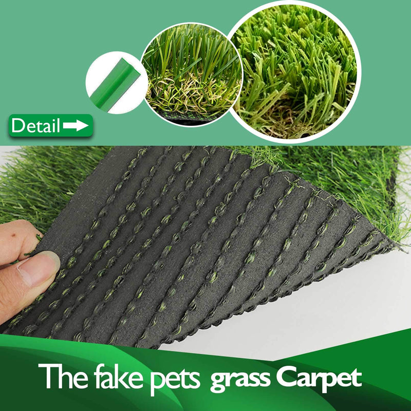 PINVNBY 4 Pcs 12"x12" Nesting Box Pads Artificial Grass Rug Carpet Fake Grass Synthetic Turf Mat for Chicken Coop Pet Garden Lawn Indoor Outdoor - PawsPlanet Australia