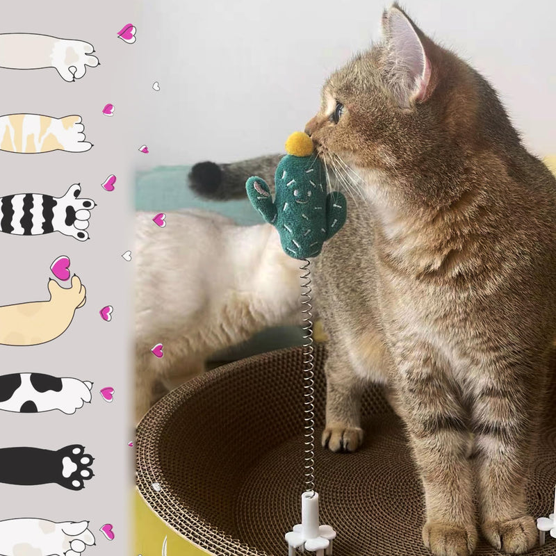 YOOLEETC 6PCS Cat Toys,Cat Wand Toy,Cat Scratcher Toys,Cat Scratcher Plug-ins & Cat Fun Themselves Play Toys,Fun Toy for Cat Kitty Kitten Puppy. (6PCS) - PawsPlanet Australia