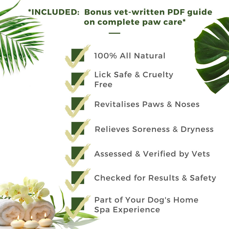 PET IMPACT All-Natural Dog Paw Balm, Heals Dry Cracked Paws & Noses, Soothing Protection & Nourishment, Lick Safe & Handmade, 60ml (Single Pack) 60 ml (Pack of 1) - PawsPlanet Australia