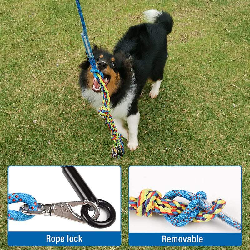 AOKA Interactive Dog Flirt Pole Toy for Small and Medium-Sized Dog Chase and tug-of-war, Dog Flirt Pole with Pet Fleece Rope Tether Lure Toy to Outdoor Training and Entertainment - PawsPlanet Australia