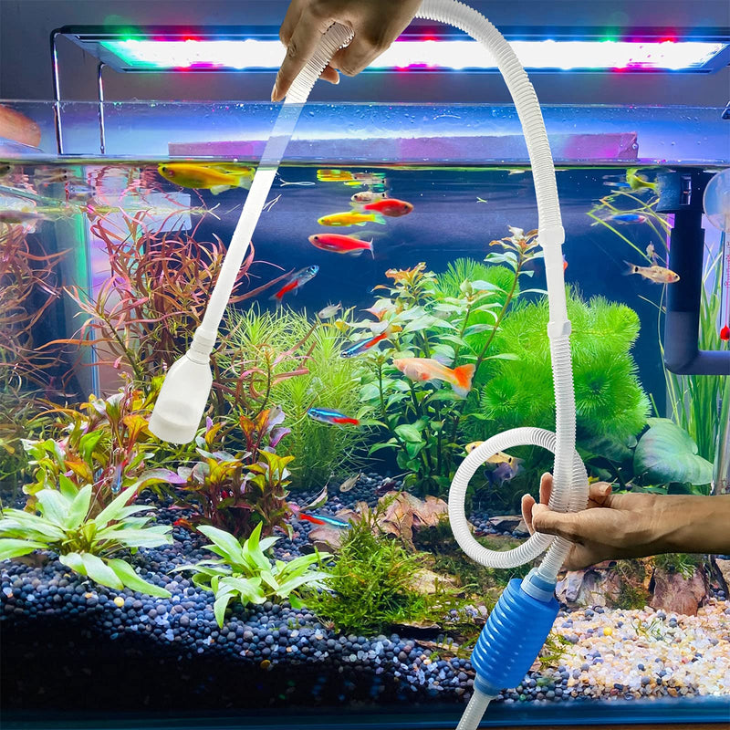 Aquarium/Fish Tank Hand Vacuum Siphon Pump, Syphon Gravel Cleaner, Gravel Cleaning and Quick Water Changer and Drainage, Fish Tank Vacuum Cleaning Gravel - PawsPlanet Australia