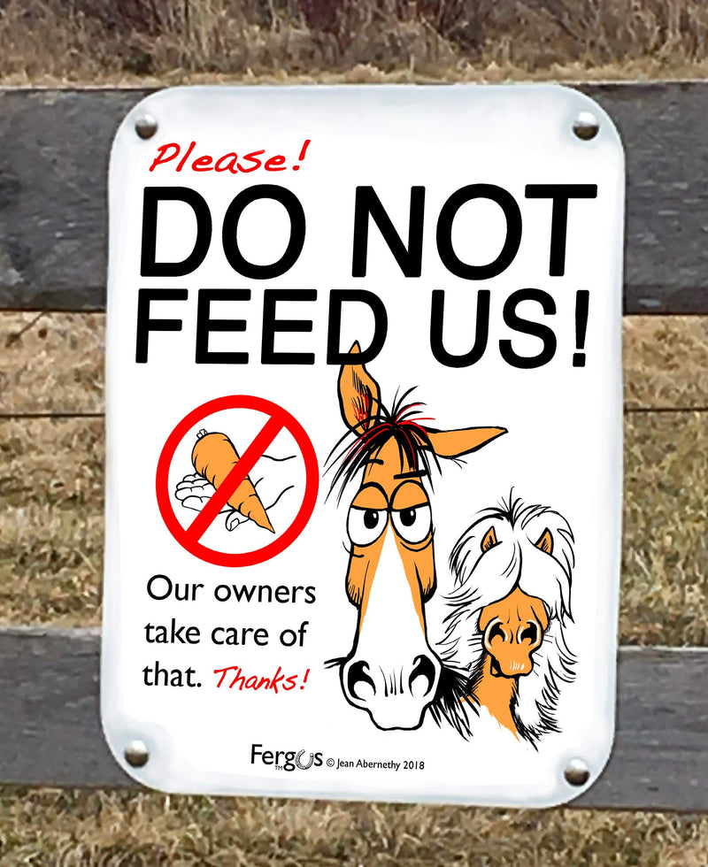 FERGUS The Horse Barn Stall Fence Sign, Do Not Feed Horses - PawsPlanet Australia