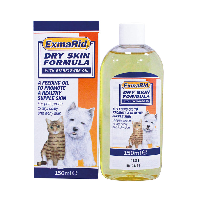 Exmarid | Dry Skin Formula for Dogs, with Starflower Oil (150 ml) & Ointment for Dogs with Dry & Itchy Skin | Helps Soothe Skin Irritation, Cleanse & Disinfect (100 G) + Ointment for Dogs - PawsPlanet Australia