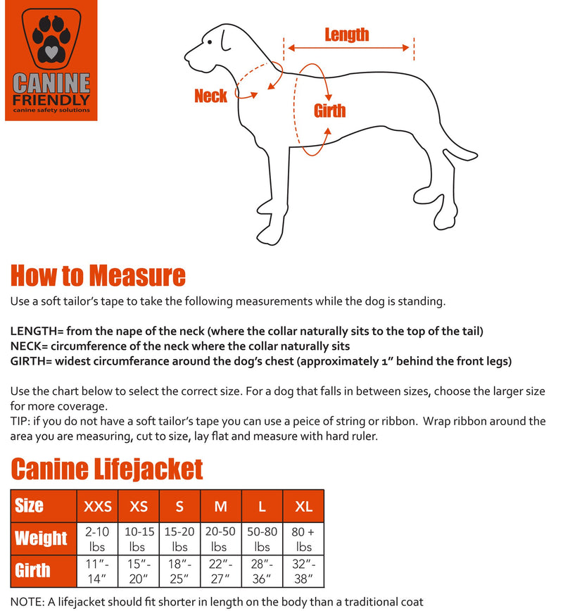 [Australia] - Canine Friendly Canine Lifejacket X-Small Orange 