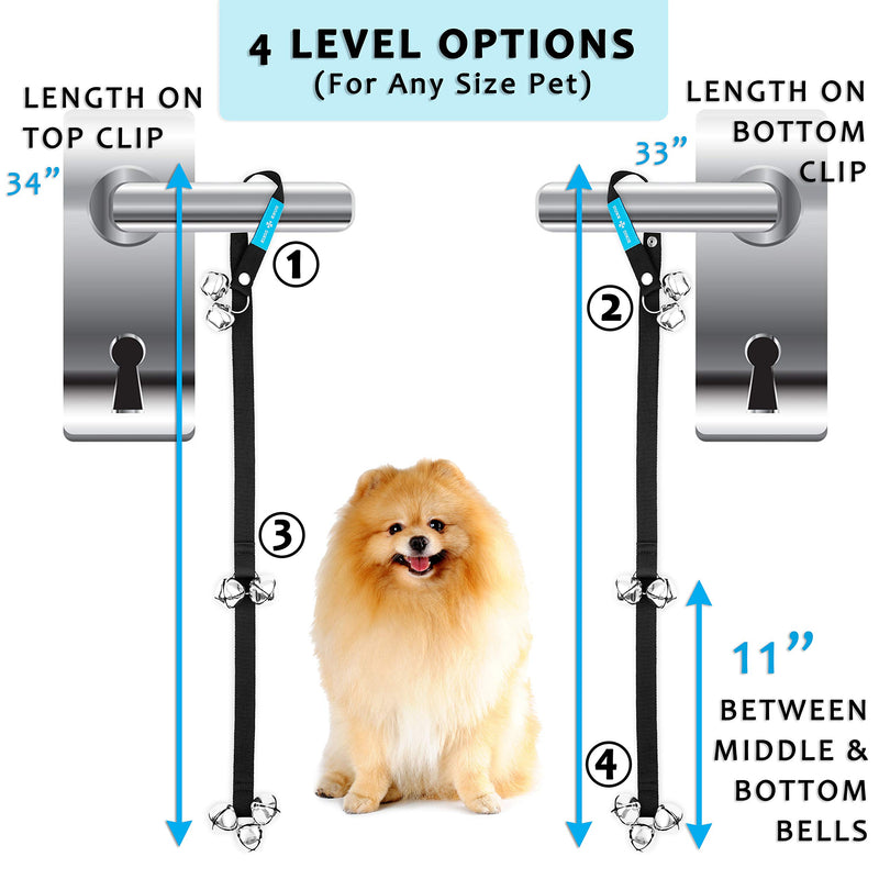 Dog Doorbells Training Potty Dog Bells Adjustable Door Bell Dog Bells for Potty Training Your Puppy The Easy Way Premium Quality 7 Extra Large Loud DoorBells Plus Whistle 1 Doorbell + Whistle - PawsPlanet Australia